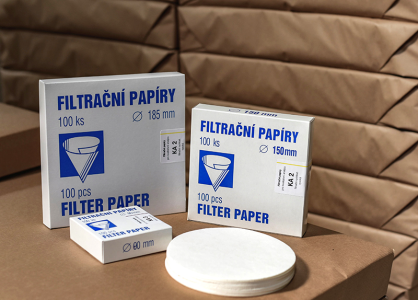 Papíry filtrační kvalitativní KA-4, nezpevněné kruhové výseky
